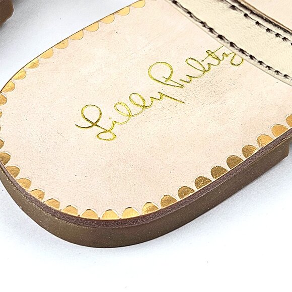 Lilly Pulitzer Katie Embellished Sandals Gold/Resort White - Picture 7 of 9